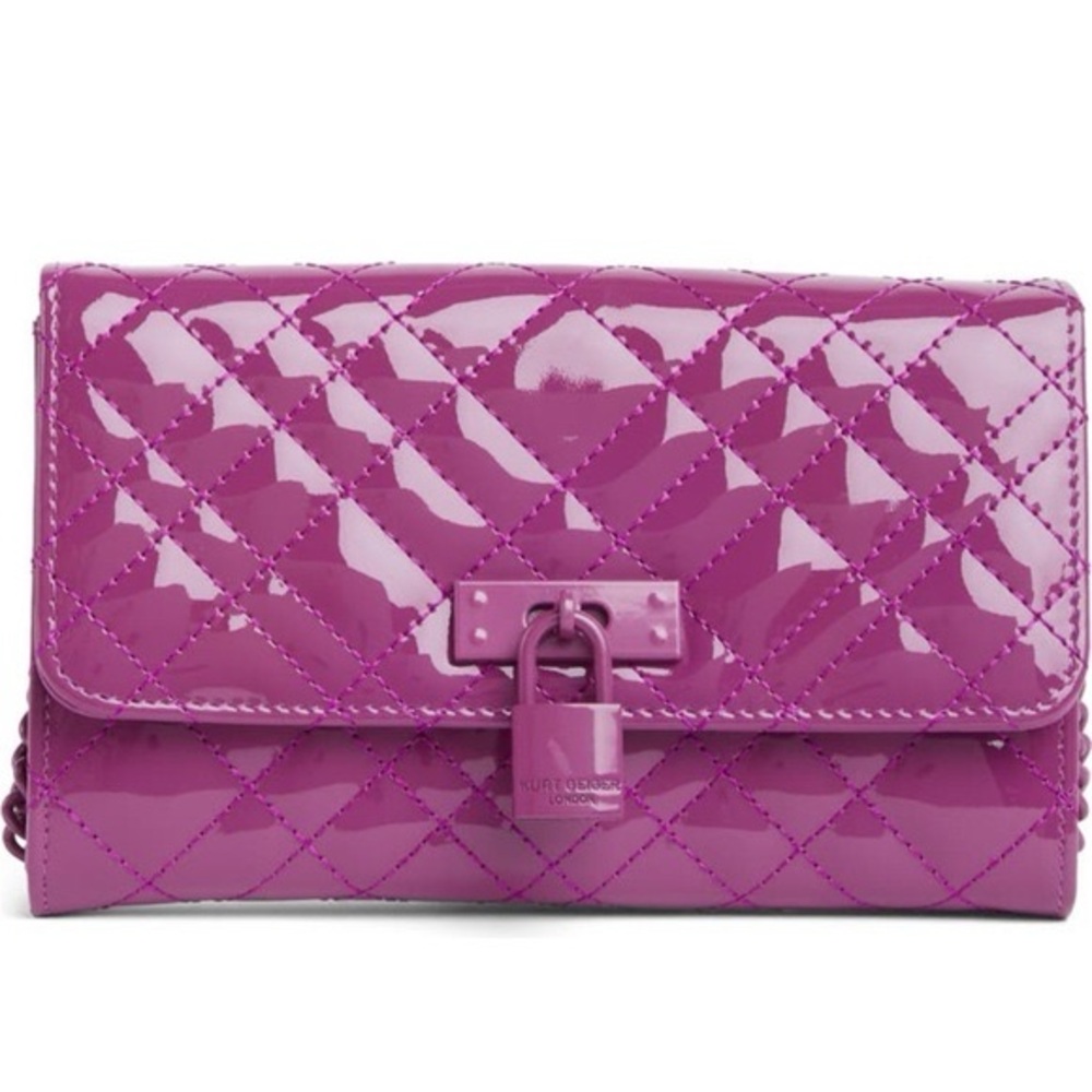 New Kurt Geiger london Brixton crossbody purple leather bag dust bag included